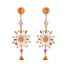 Roségold, Ohrringe, Grimaldo Chandelier Ohrringe CH-EA03FO-01