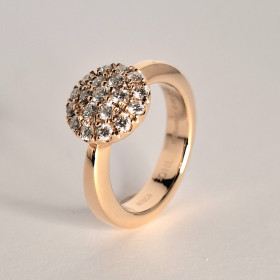 Roségold, Ringe, Jochen Pohl JOCHEN POHL Ring 750/- RG Diamanten im Brillantschliff G IF 0,60 ct RW 53,5 # T6C8