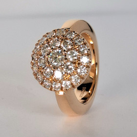 Roségold, Ringe, Jochen Pohl JOCHEN POHL Ring 750/-RG Diamanten im Brillantschliff G IF 1,46 ct RW 53 # T6C10