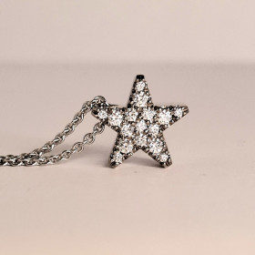 Weißgold, Halsschmuck, Jochen Pohl JOCHEN POHL Kette 750/-WG Diamanten im Brillantschliff G IF 0,37 ct # 5 STAR S