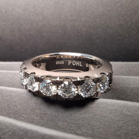 Weißgold, Ringe, Jochen Pohl JOCHEN POHL Ring 750/- WG Diamanten im Brillantschliff D VVS1 1,40ct RW. 55 # 500