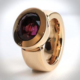         Roségold, Ringe, Jochen Pohl JOCHEN POHL Ring 750/- Roségold Rhodolith 6,0 ct RW 54 # 4000 XXS