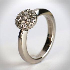         Ringe, Jochen Pohl JOCHEN POHL Ring 750/-WG Diamanten im Brillantschliff G IF 0,27 ct RW 54,5 # T6C6