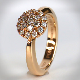         Roségold, Ringe, Jochen Pohl JOCHEN POHL Ring 750/- RG Diamanten im Brillantschliff G IF 0,35 ct RW 53,5 # T6C7