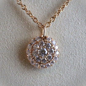         Roségold, Halsschmuck, Jochen Pohl JOCHEN POHL Kette 750/-RG Diamanten im Brillantschliff G IF 1,40ct # T6C10-P