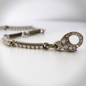         Weißgold, Armschmuck, Jochen Pohl JOCHEN POHL Armband 750/-WG Diamanten im Brillantschliff G IF 1,97 ct 17,4 cm # LINE M/S