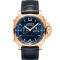 Leder, Rotgold, Blau