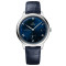 Leder, Edelstahl, Blau