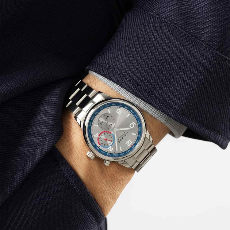 NOMOS Glashütte Club Sport Neomatik Weltzeit silber - Bild 7 