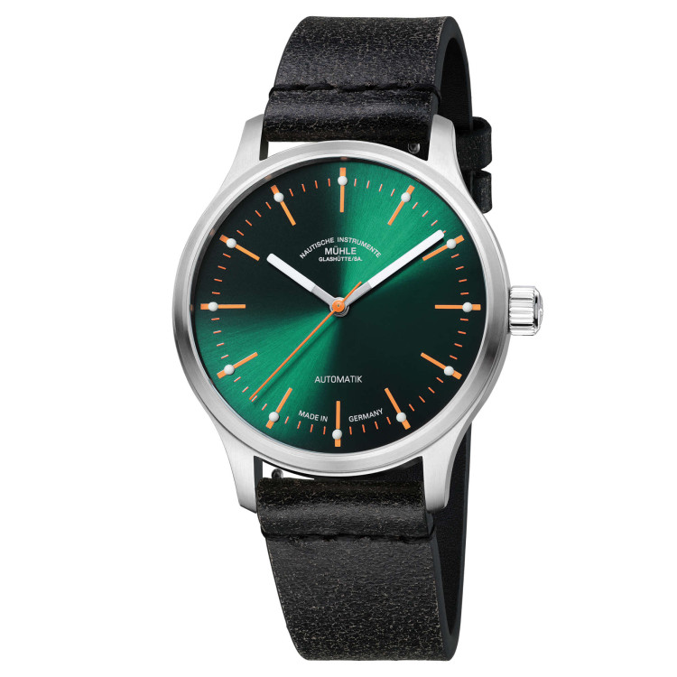 Automatik, Damenuhr- und Herrenuhruhr,  Mühle Glashütte Panova Grün 