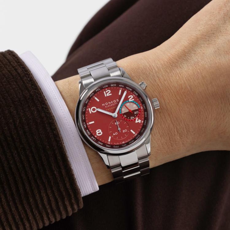 NOMOS Glashütte Club Sport Neomatik Weltzeit Magma - Bild 6 