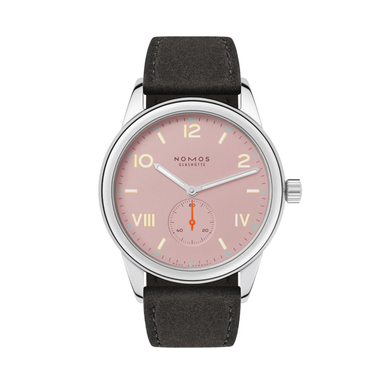 Handaufzug, Damenuhr- und Herrenuhruhr,  NOMOS Glashütte Club Campus 38 Full Rose 