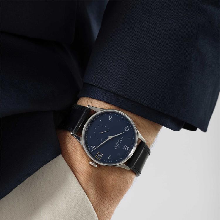 NOMOS Glashütte Minimatik 39 Datum blau - Bild 5 