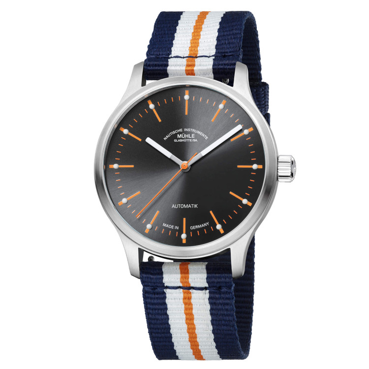 Automatik, Damenuhr- und Herrenuhruhr,  Mühle Glashütte Panova Grau 