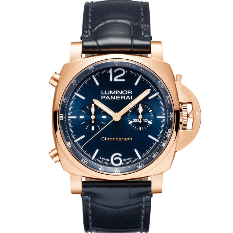 Automatik, Herrenuhr,  Panerai Luminor Chrono Goldtech™ Blu Notte 