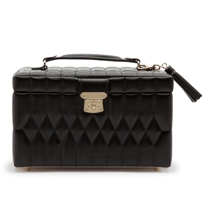  WOLF Caroline Medium Jewellery Box Black 