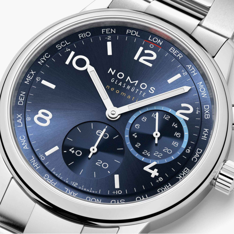 NOMOS Glashütte Club Sport Neomatik Weltzeit blau - Bild 4 