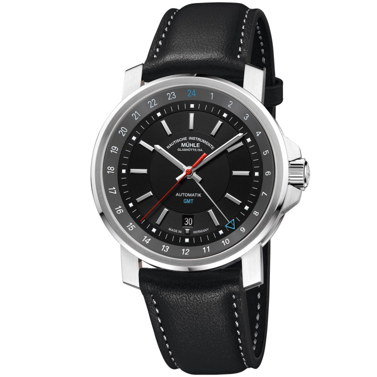 Automatik, Damenuhr- und Herrenuhruhr,  Mühle Glashütte 29er Big GMT 