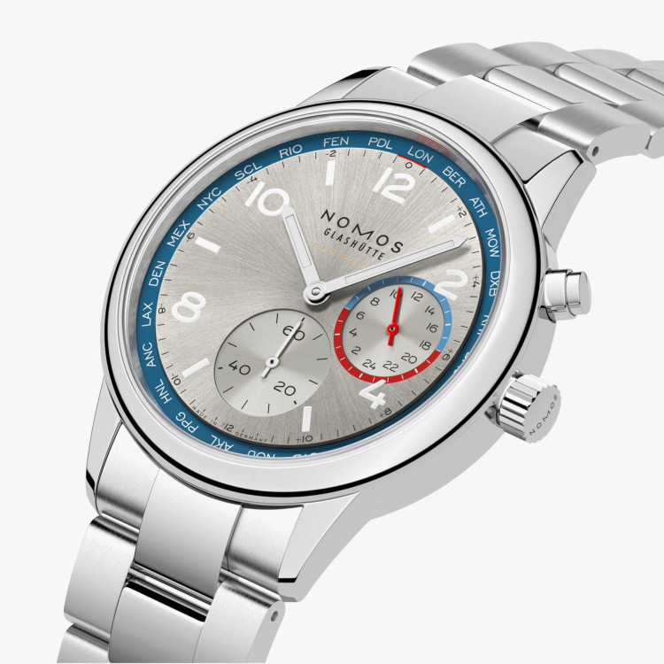 NOMOS Glashütte Club Sport Neomatik Weltzeit silber - Bild 3 