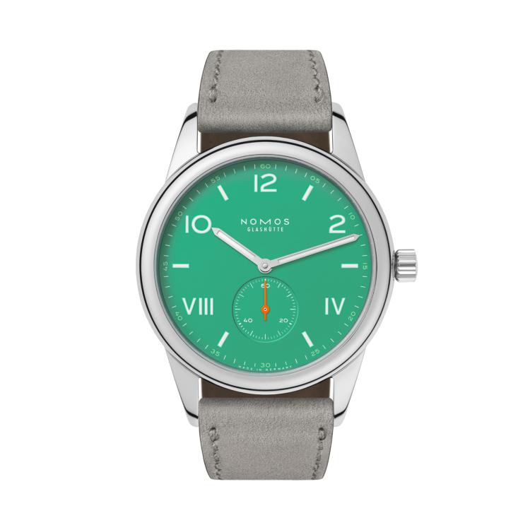 Unisex, Handaufzug,  NOMOS Glashütte Club Campus 38 electric green 