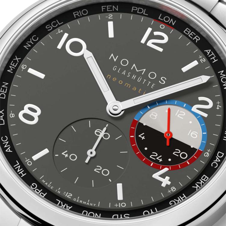 NOMOS Glashütte Club Sport Neomatik Weltzeit Volcano - Bild 4 