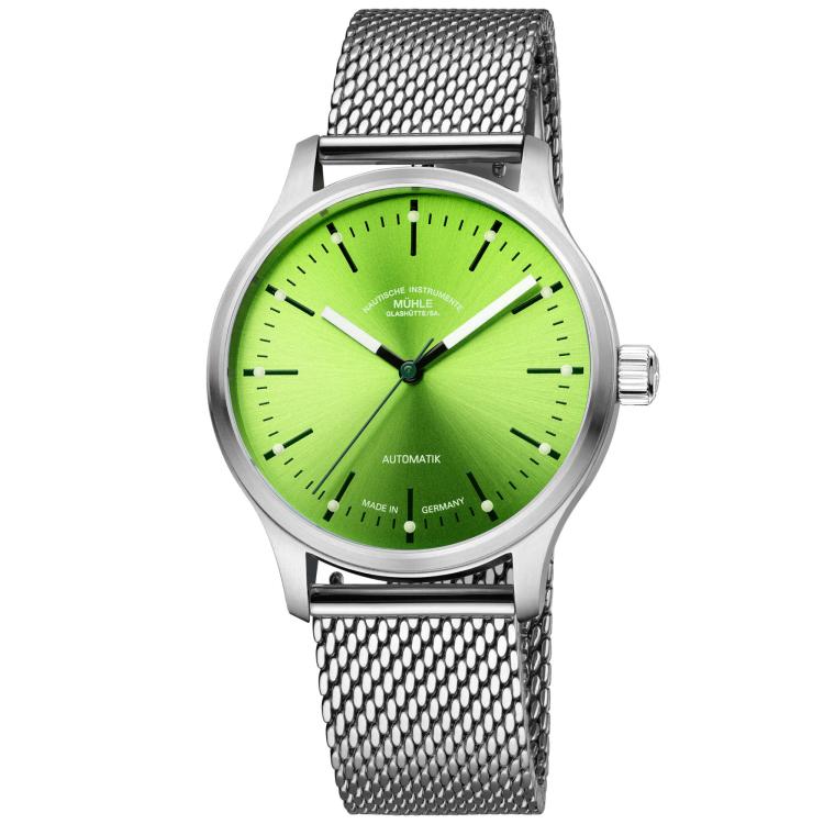 Unisex, Automatik,  Mühle Glashütte Panova Limettengrün 