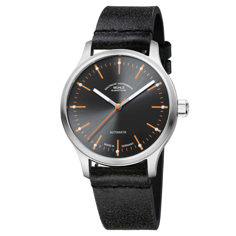 Automatik, Damenuhr- und Herrenuhruhr,  Mühle Glashütte Panova Grau 