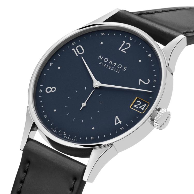 NOMOS Glashütte Minimatik 39 Datum blau - Bild 2 