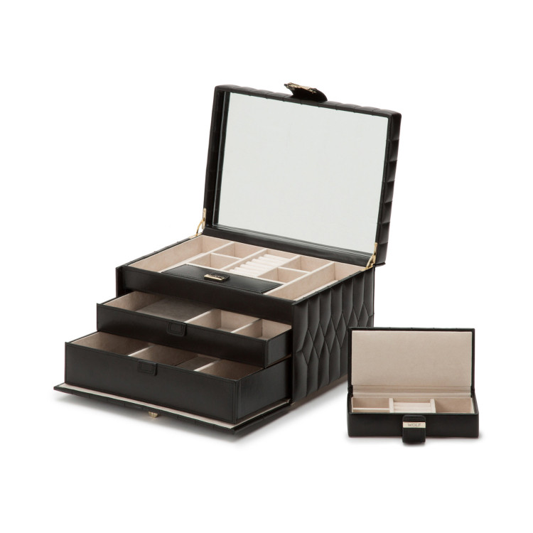 WOLF Caroline Medium Jewellery Box Black - Bild 4 