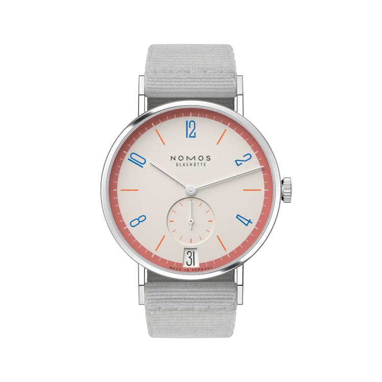 Unisex, Handaufzug,  NOMOS Glashütte Tangente 38 Datum Love  