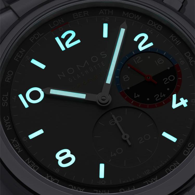 NOMOS Glashütte Club Sport Neomatik Weltzeit Volcano - Bild 5 