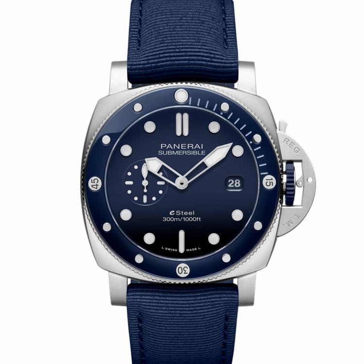 Herrenuhr, Automatik,  Panerai Submersible QuarantaQuattro ESteel™ Blu Profondo 