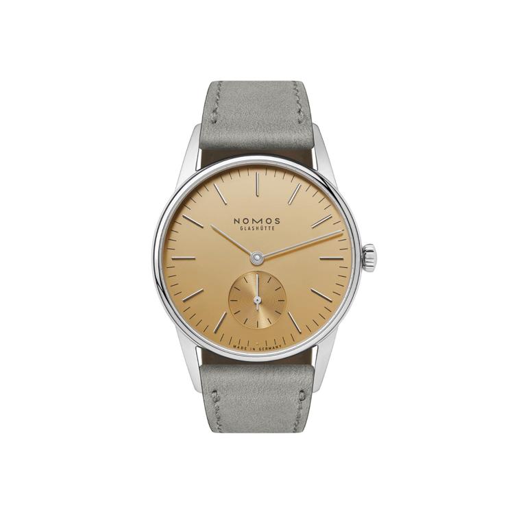 Damenuhr, Handaufzug,  NOMOS Glashütte Orion 33 gold 