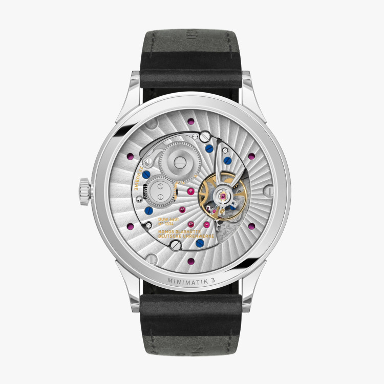NOMOS Glashütte Minimatik 39 Datum blau - Bild 2 