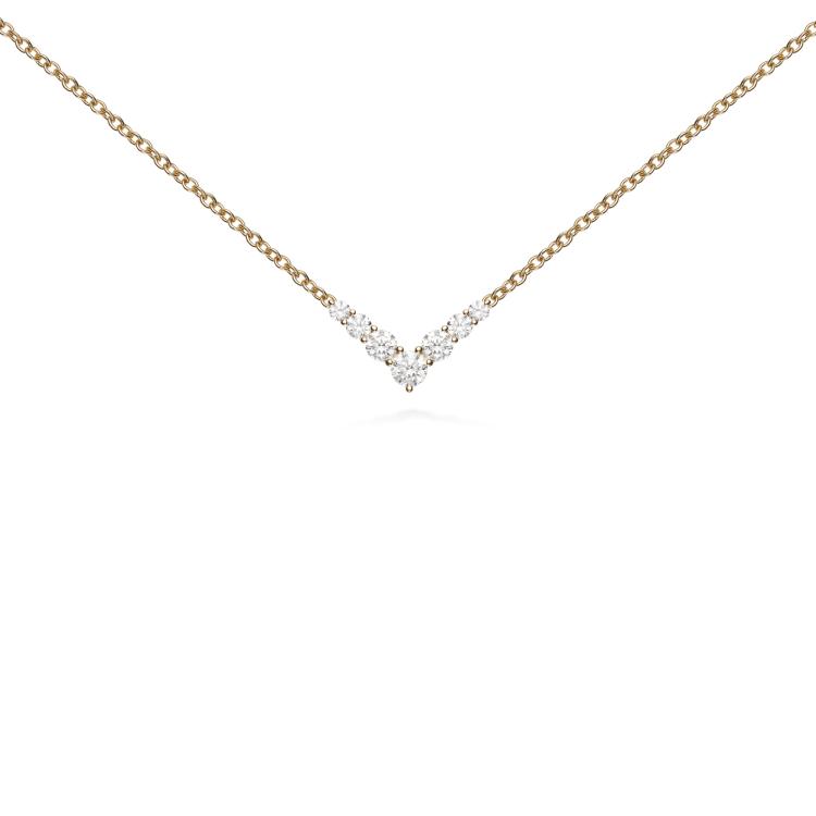 Halsschmuck, Gelbgold,  Melissa Kaye Aria V Halskette Mini 