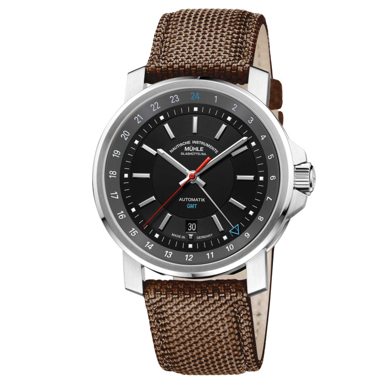 Automatik, Damenuhr- und Herrenuhruhr,  Mühle Glashütte 29er Big GMT 
