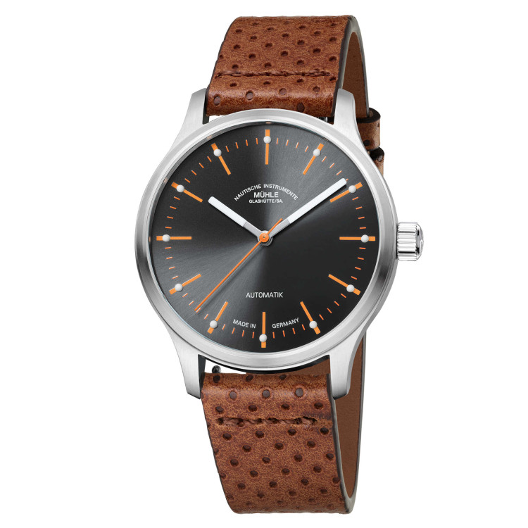 Automatik, Damenuhr- und Herrenuhruhr,  Mühle Glashütte Panova Grau 