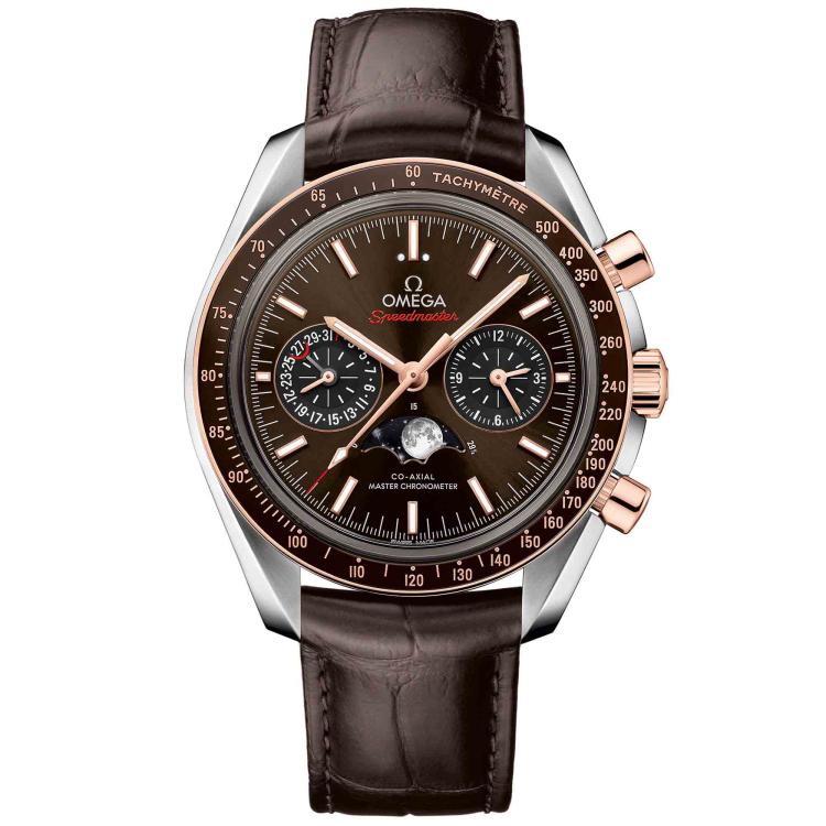 Herrenuhr, Automatik,  Omega Speedmaster Mondphase 