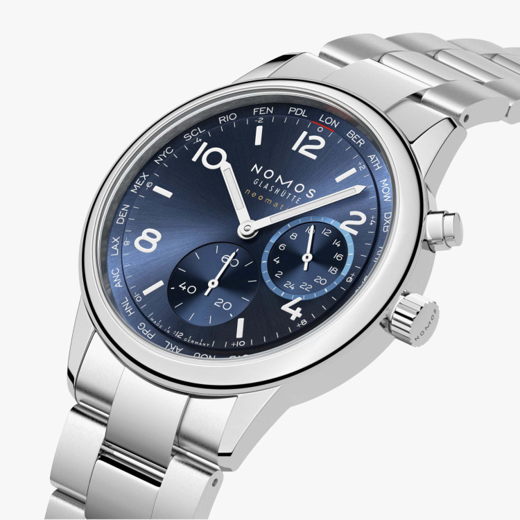NOMOS Glashütte Club Sport Neomatik Weltzeit blau - Bild 3 