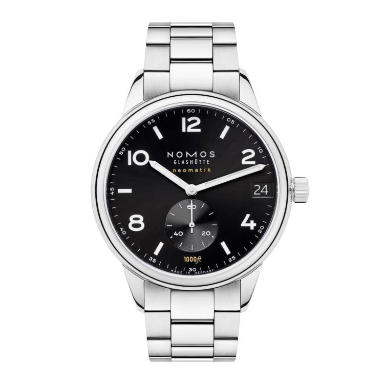 Unisex, Automatik,  NOMOS Glashütte Club Sport neomatik 42 Datum schwarz 