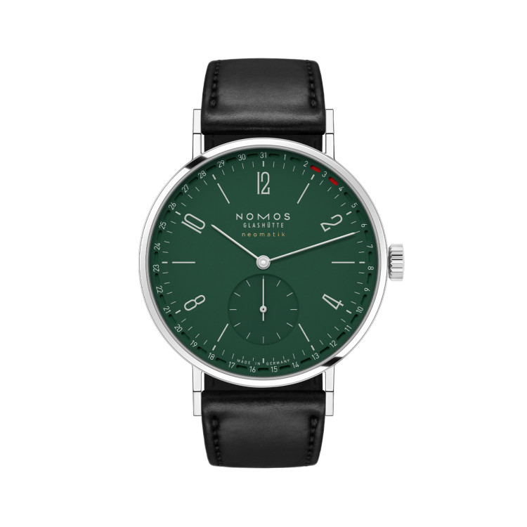 Automatik, Damenuhr- und Herrenuhruhr,  NOMOS Glashütte Tangente Neomatik 38 Update Waldgrün 