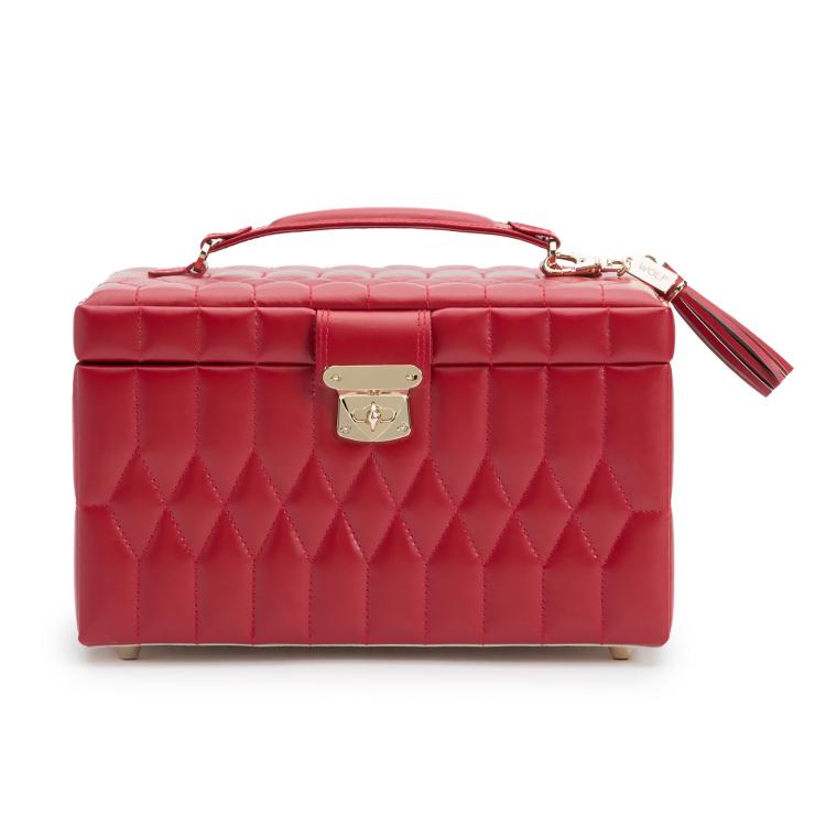  WOLF Caroline Medium Jewellery Box Red 