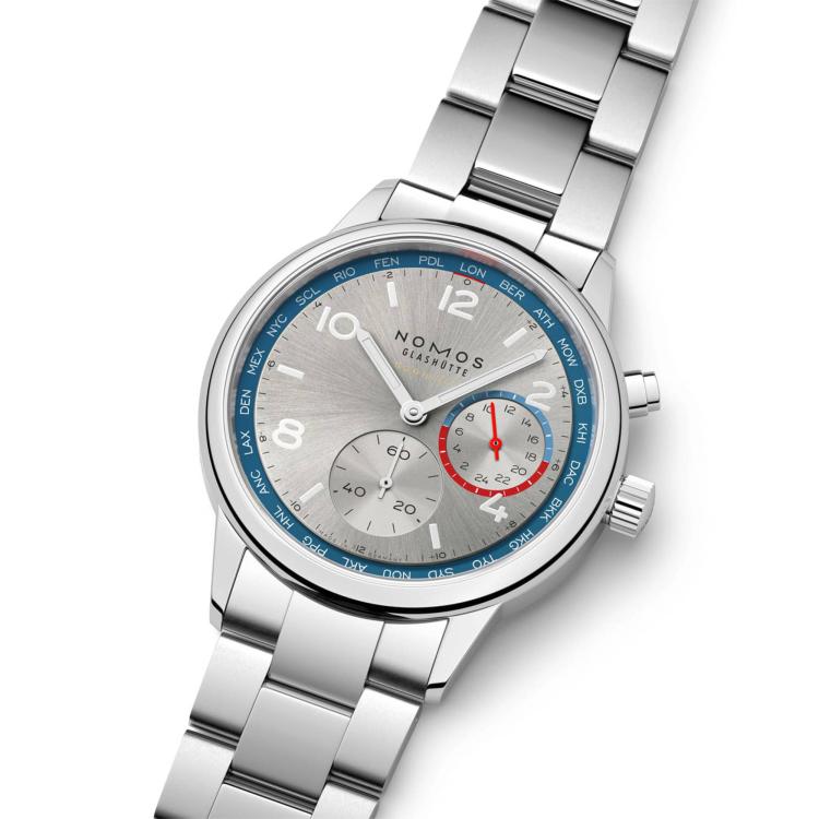 NOMOS Glashütte Club Sport Neomatik Weltzeit silber - Bild 6 