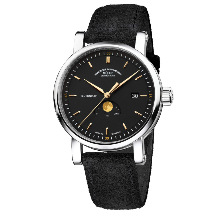 Automatik, Damenuhr- und Herrenuhruhr,  Mühle Glashütte Teutonia IV Mondphase 