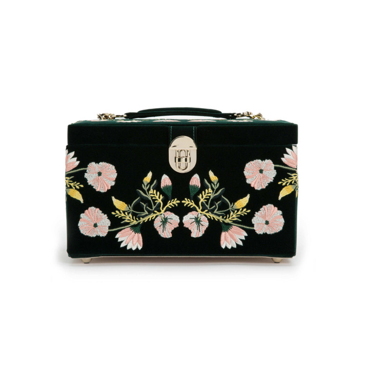  WOLF Zoe Medium Jewellery Box Forest Green 