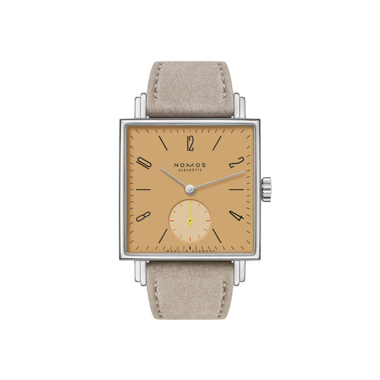 Handaufzug,  NOMOS Glashütte Tetra Ochra 