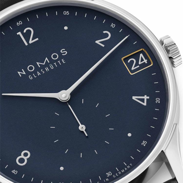 NOMOS Glashütte Minimatik 39 Datum blau - Bild 3 