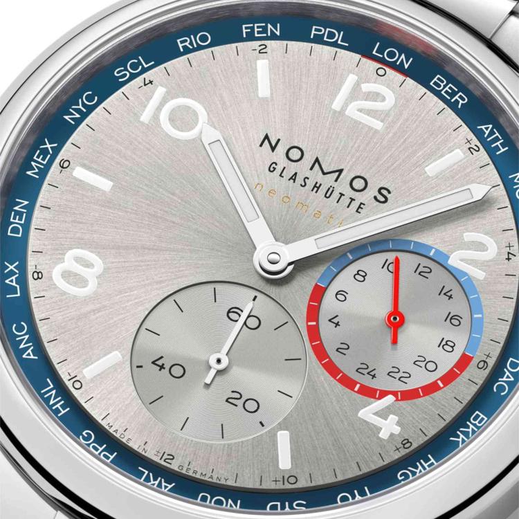NOMOS Glashütte Club Sport Neomatik Weltzeit silber - Bild 5 