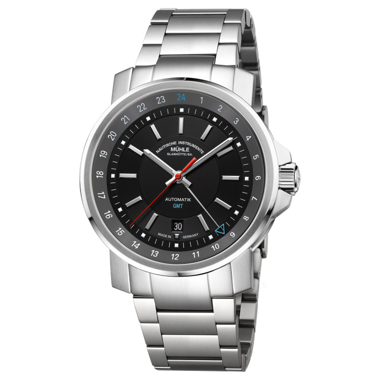 Automatik, Damenuhr- und Herrenuhruhr,  Mühle Glashütte 29er Big GMT 
