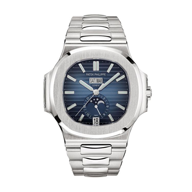 Unisex, Automatik,  Patek Philippe Nautilus Jahreskalender Mondphase 